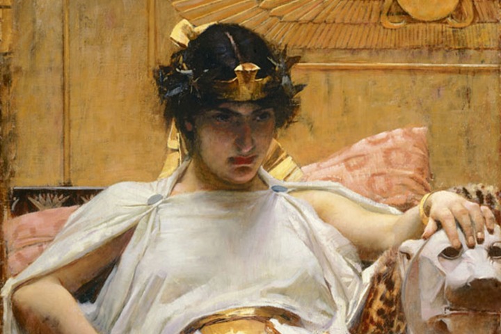 1. Pintura de Cleopatra por John William Waterhouse. Foto - Wikimedia Commons