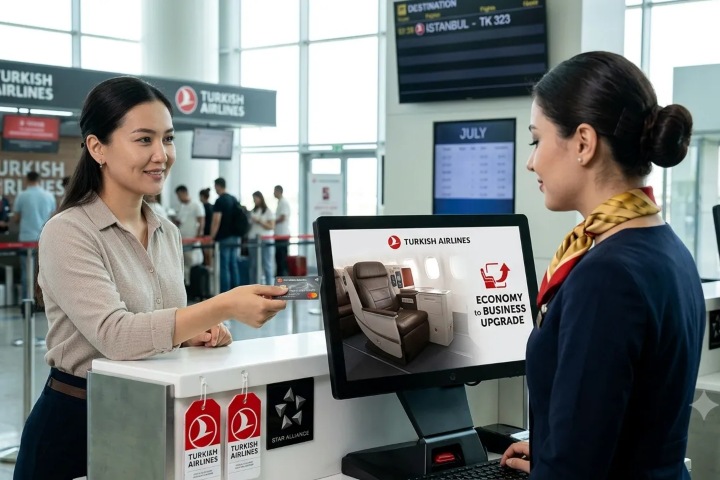 2. Mostrador de facturación de Turkish Airlines. Foto - Turkmenportal