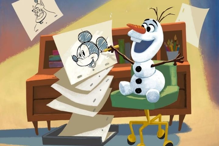 3. Olaf Draws! Foto - @yesyspixiedust (Instagram)