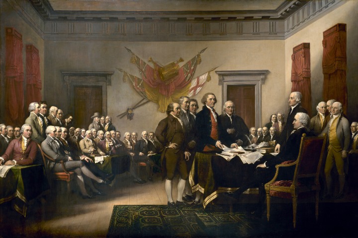 3. Pintura de la Declaración de Independencia por John Trumbull. Foto - Wikimedia Commons