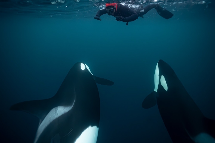 6. Nado con orcas. Foto - @whaletales.diego (Instagram)