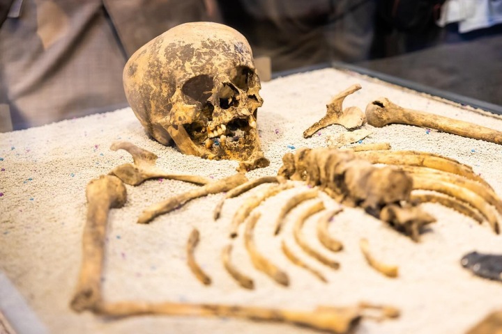 EXTRA. Osamentas encontradas durante la restauración del Museo San Agustín. Foto - @muniantiguagt (Instagram)
