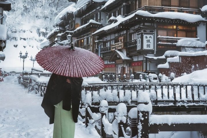 10. Invierno en Ginzan Onsen. Foto - Beauty of Japan (Facebook)