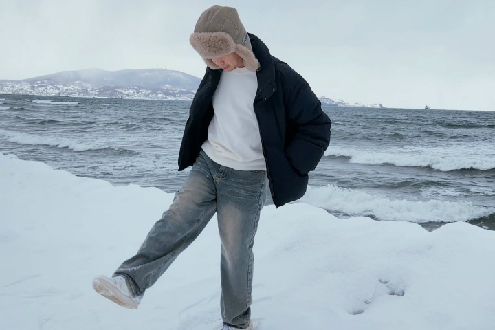 2. Playa de Hokkaido durante el invierno. Foto - @st_macky525 (Instagram)