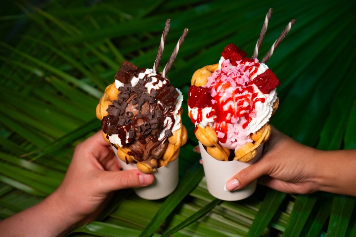 4. Sundaes en tazón de gofre de burbujas de Tidal Treats. Foto - Archivo Norwegian Cruise Line