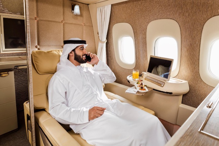 6. Pasajero de Emirates. Foto - Emirates (Facebook)