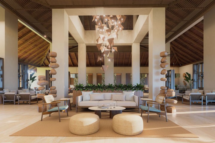 1. Sala de estar en el lobby delHyatt Vivid Punta Cana. Foto - Archivo Hyatt