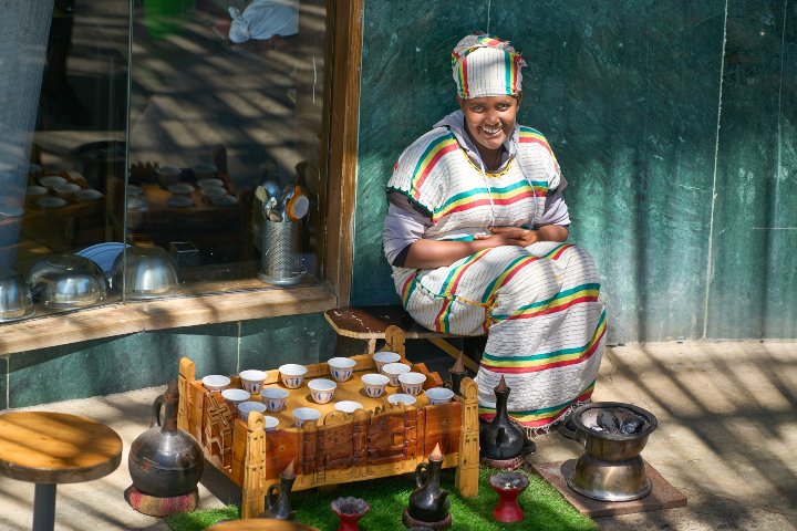 Venta de café en Yirgacheffe, Etiopía. Foto. - Civitatis