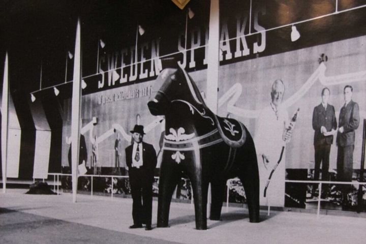 4. Caballo de Dala en la Feria Mundial de Nueva York en 1939. Foto - Hanserplay.se