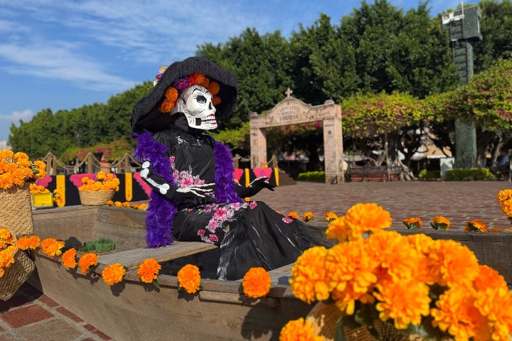 1. Catrina durante el Festival Internacional Xanharu en Yuriria. Foto - Yuriria Mágico (Facebook)