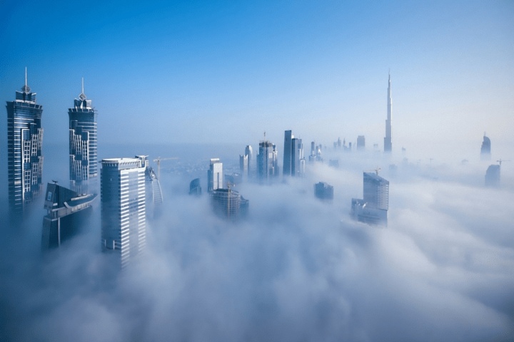 1. Neblina en Dubái- Dubai Municipality. Foto -