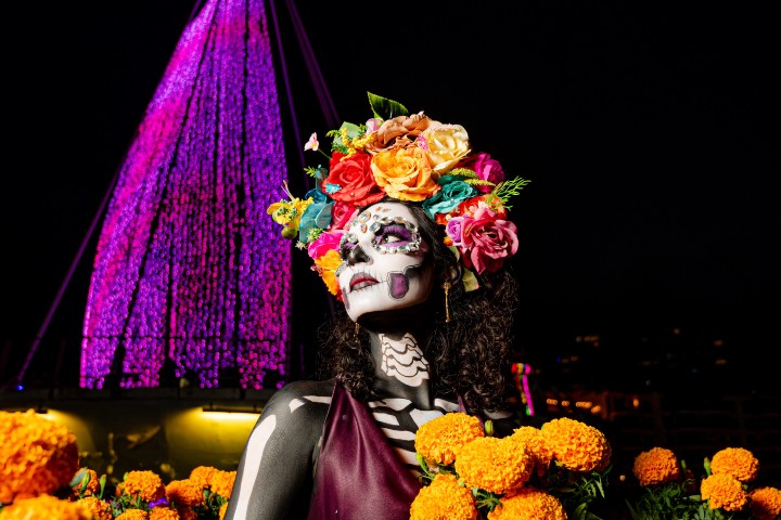 4. Mujer disfrazada de Catrina en Puerto Vallarta. Foto - @visitpuertovallarta (Instagram)
