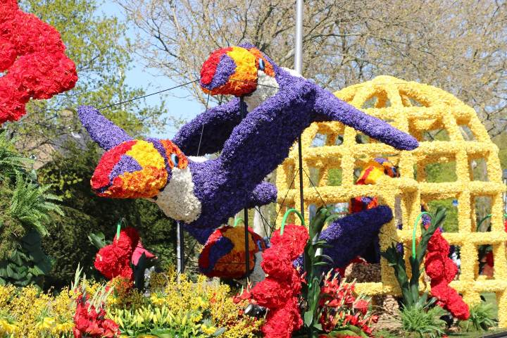 8. Figuras en carroza de Bloemencorso. Foto - Bollenstreek (Facebook)