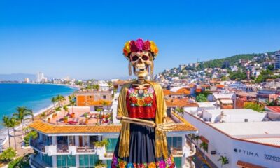 CATRINA MONUMENTAL DE FRIDA KAHLO EN PUERTO VALLARTA 2026. Foto - @visitpuertovallarta (Instagram)